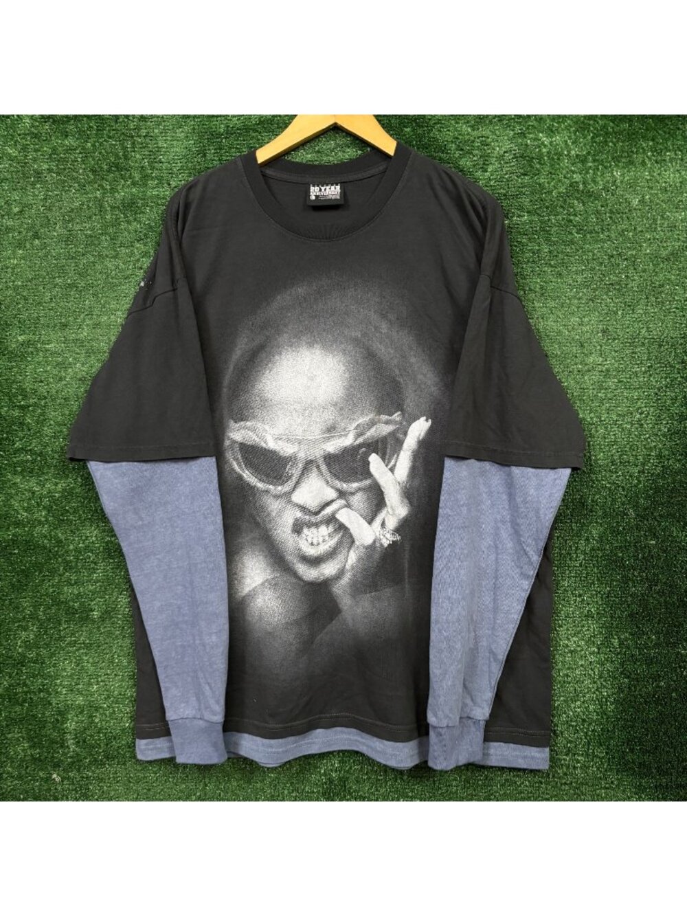 Rihanna 2005 20th Anniversary R20 Oversized Layered LS Shirt Size Large